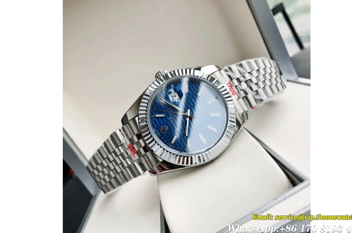 Blue Flt GDF Textured Datejust Jub 41mm MY8215 SS SS 126334 0226